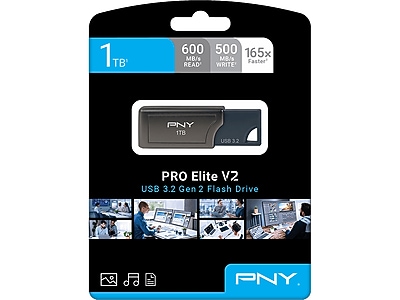 PNY PRO Elite 1TB USB 3.2 Gen 2 Type-A Flash Drive