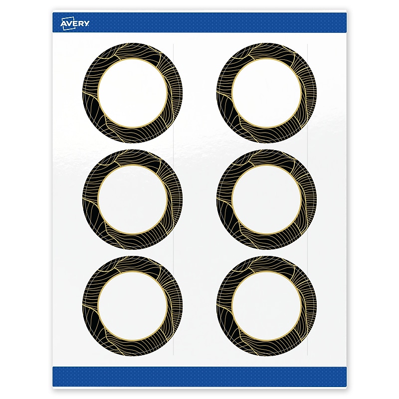 Avery Laser/Inkjet Circle Multipurpose Labels, 3" Dia., White, 60/Pack (S00-ETM) image 1