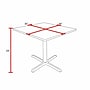 Regency Cain Square Laminate X Base Breakroom Table, 36"D x 36"W, Ash Grey (TB3636AG)~#|#~8E25F051-768E-48F7-9843B75A58D71F8D_sc7