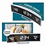 La Crosse Technology White Curved Alarm Clock with Mirrored LED Lens Display (602-247)~#|#~8E28E2B8-54AE-403F-99BEBF05B4D82FED_sc7