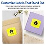 Avery Laser/Inkjet Arched Square Multipurpose Labels, 2" x 2-3/16", Neon Yellow, 120/Pack (94124)~#|#~8E2B566F-A533-4E4B-92E9C28467A65690_sc7