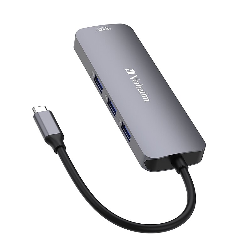 Verbatim USB-C Pro Multiport Hub 8-Port USB-C Hub, Black (32151) image 1
