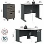 Bush Business Furniture Cubix 48"W Corner Desk with Return and Mobile File Cabinet, Slate/White Spectrum (SRA005SLSU)~#|#~8E322E9A-D4BF-421E-A76EFDA696DDF729_sc7