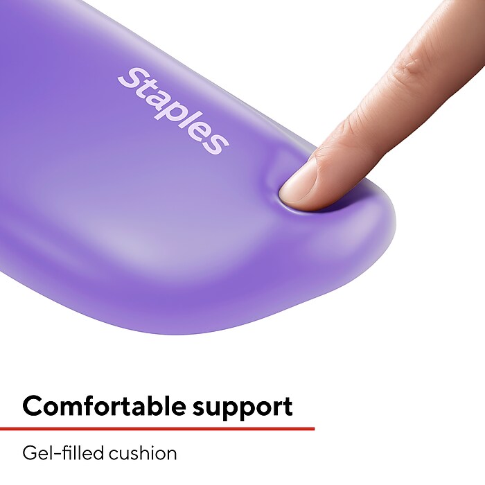 Staples TECH Gel Non-Skid Wrist Rest, Purple Crystal (79039) | Staples
