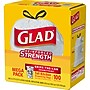 Glad  Drawstring 13 Gallon Tall Kitchen Trash Bags, .71 mil, 23.74 x 25.4, Gray, 100 Bags/Box (78374)~#|#~sp53228924_sc7