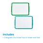 hand2mind Magnetic Dry-Erase Activity Trays, Green/Teal (98877)~#|#~8E346798-7441-4F31-ABE5675862AEB1C7_sc7