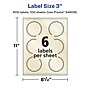 Avery Pearlized Ivory Burst Multipurpose Labels, 3", Ivory, 600/Box (94609)~#|#~8E381398-82A9-4138-83DD2C6F991FDF5C_sc7