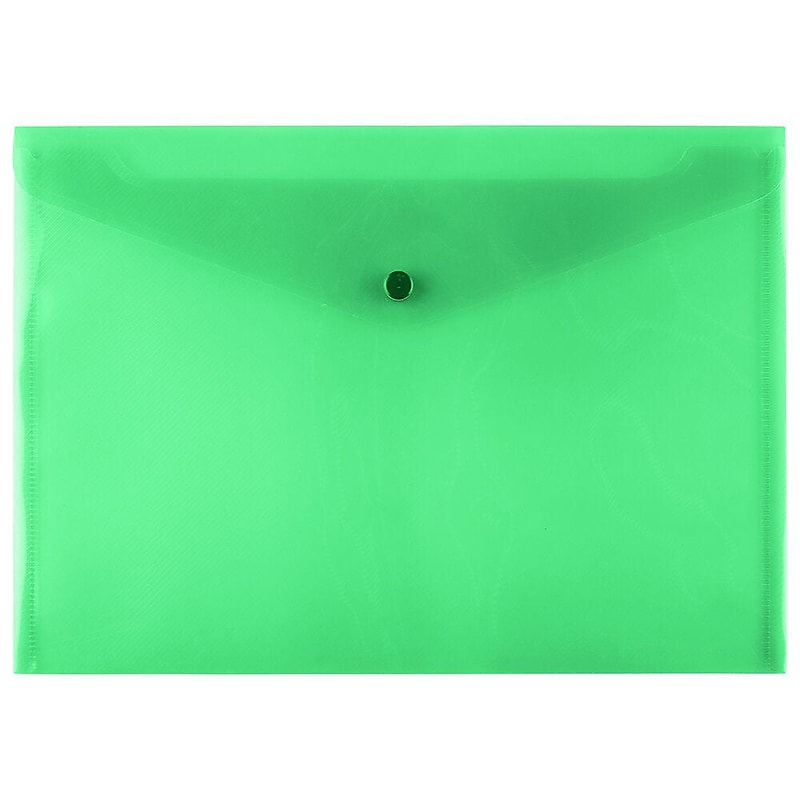 JAM Paper Premium Plastic Document File, Letter, Green, 3/Pack (235227563X3) image 1