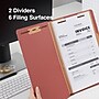 Staples 60% Recycled Pressboard Classification Folder, 2-Dividers, 2.5" Expansion, Legal Size, Brick Red, 20/Box~#|#~8E3E4589-0074-4E1A-996AD4F99DAD8B1F_sc7