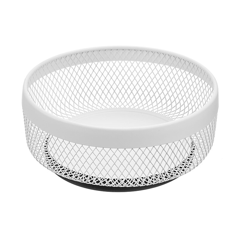 mDesign Steel Fruit Holder, Matte White (25967) image 1