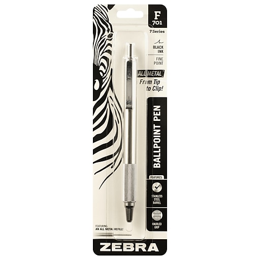 Zebra F-701 Retractable Ballpoint Pens, Fine Point, 0.8mm Zebra F-701 Retractable Ballpoint Pens, Fine Point, 0.8mm