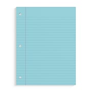 TRU RED™ Wide Ruled Filler Paper, 8" x 10.5", Assorted Colors, 100 Sheets/Pack (TR41637)