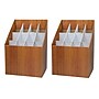AdirOffice 12-Slot Roll File Box, Walnut, 22" x 15" x 12", Walnut, 2/Pack (627-2PK)~#|#~8E4E7FD3-5A44-4914-8919E97ACAFFFC40_sc7