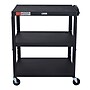 Luxor LEADER XL 3-Shelf Adjustable Media Utility Cart, Black (AVJ42XL)~#|#~8E503E51-DD9A-40F9-9150FB517A258F38_sc7