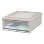 Iris Shallow Stackable Storage Drawer, Plastic, Gray, 4/Carton (170441CT)~#|#~8E5ACB4C-7A44-47F8-874C6CF63F8B8841_sc7