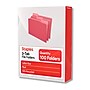 Staples File Folders, 1/3-Cut Tab, Letter Size, Red, 100/Box (ST224519-CC)~#|#~8E5BC77C-6DCF-4E84-AF24631E9E61E047_sc7