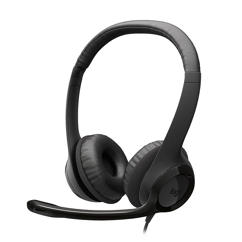 Logitech H390 Stereo On-Ear Headset, Black (981-001575) image 1