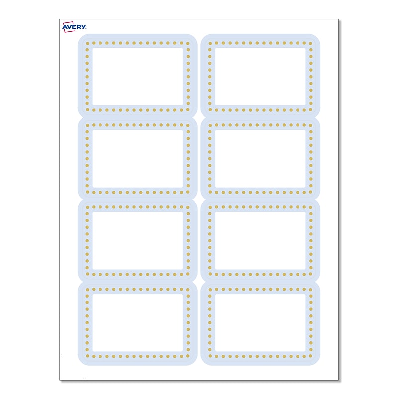 Avery Laser/Inkjet Rectangle Multipurpose Labels, 2-1/3" x 3-3/8", White, 80/Pack (S00-EY7) image 1