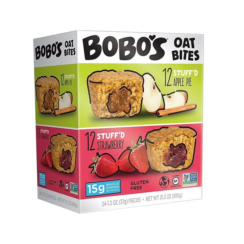 Bobo's Stuff'D Gluten-Free Oat Bites, Apple Pie/Strawberry, 1.3 Oz., 24/Carton (510) image 1