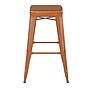 Flash Furniture Kai Indoor-Outdoor Backless Bar Height Stool, Orange with Teak Seat (CH3132030ORPL2T)~#|#~8E684DB0-968F-429B-9F2BE6AC6032DA98_sc7