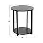 Household Essentials Jamestown 20"Dia. Laminate Round End Table, Black Oak/Black (8171-1)~#|#~8E6DE240-88BB-4D27-94A5863FAC1C9648_sc7