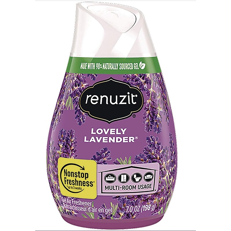 Renuzit Adjustables Air Freshener, Lovely Lavender, 7 oz Cone, 12/Carton (AMY43133CT) image 1