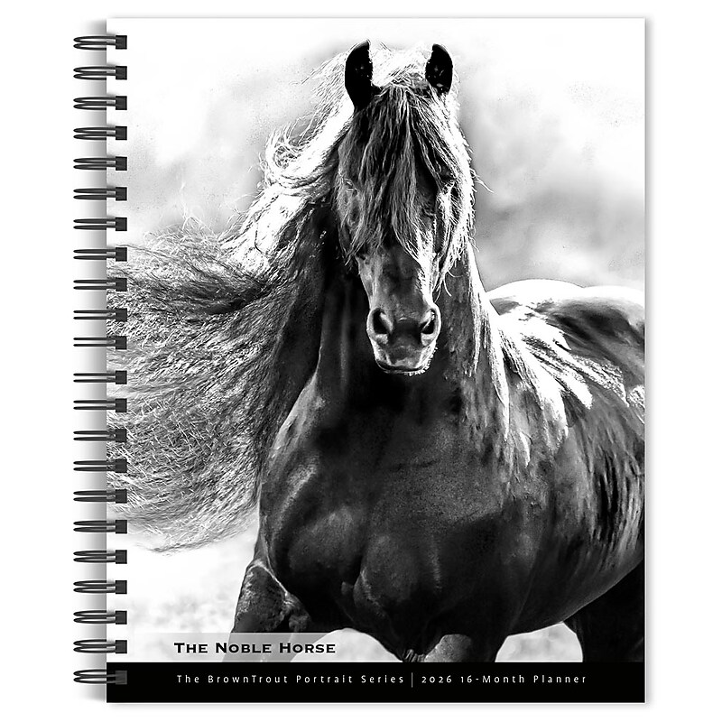 2026 BrownTrout The BrownTrout Portrait Series: The Noble Horse 6.5" x 7.75" Weekly Planner (9798330703746) image 1