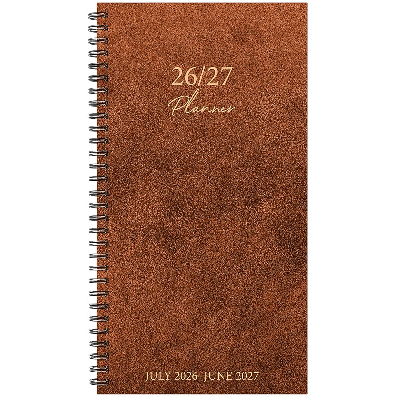 2026-2027 Willow Creek 3.5" x 6.5" Academic Weekly & Monthly Planner, Camel Leatherlike (64603) image 1