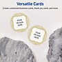 Avery Round Integrated Cards, Matte White, 100/Pack (19479371068)~#|#~8E7AA7E8-74F7-4C07-93BB9BBD43373E92_sc7