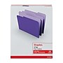 Staples File Folders, 1/3-Cut Tab, Letter Size, Purple, 100/Box (ST535559-CC)~#|#~8E7AB458-6F22-4179-B9EA9D2F2AF5A9B8_sc7
