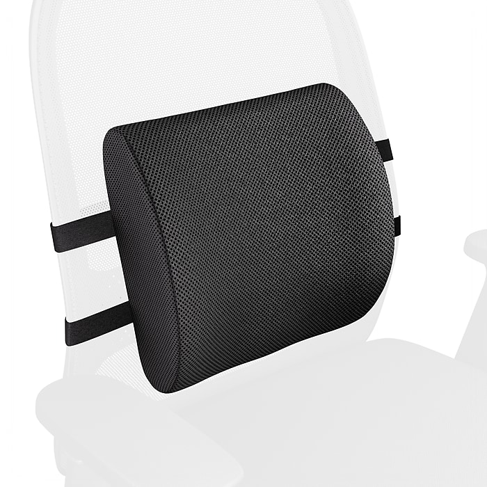 Staples Ergonomic Memory Foam Back Cushion, Black (ST63335) | Staples
