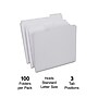 Staples Reinforced File Folders, 1/3-Cut Tab, Letter Size, White, 100/Box (ST508986-CC)~#|#~8E82BE13-9AFF-43DD-81B63137104991FE_sc7