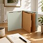 Staples Top‑Tab Pressboard Classification Folder, Letter Size, 2 Partitions, Gray/Green, Durable Construction, 10/Box~#|#~8E84E9BF-9B4F-43C3-9E20BECCA146A716_sc7