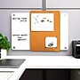 Mind Reader Wall Mounted Glass Dry Erase Board with Sliding Corkboard, Bulletin Board, White (CORKSLIDE-WHT)~#|#~8E8687C6-3EFA-44E0-BA492831BE8AC9A5_sc7