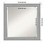 Amanti Art Brushed Nickel Frame Wall Mirror, 23.5" x 23.5" (A42674593556)~#|#~8E86A467-E1F7-40C0-907F2EF1C7845E12_sc7