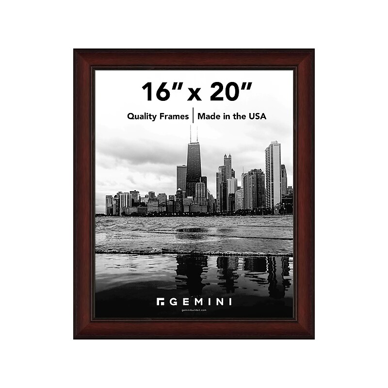 Gemini 16" x 20" Wood Picture Frame, Mahogany (G704) image 1