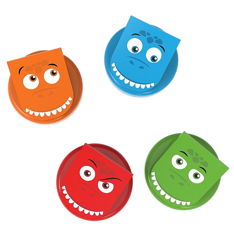 Junior Learning Magnetic Clever Clips, DinoClips, 4/Pack (JRL729) image 1