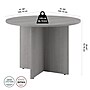 Bush Business Furniture 42W Round Conference Table with Wood Base, Platinum Gray (99TB42RPG)~#|#~8E8EB03F-077C-4AAB-86EE01AFE5CD2D53_sc7