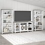 Bush Furniture Key West Tall TV Stand with Set of Two Bookcases, Shiplap Gray/Pure White, Screens up to 65" (KWS027G2W)~#|#~8E913B50-68D8-424B-A89864F3C490041D_sc7