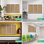 Ghent 3 Door Enclosed Natural Cork Bulletin Board, Satin Aluminum Frame, 4'H x 8'W, (GHEPA34896K)~#|#~8E9286F7-8A70-4733-8685825ED516FB74_sc7