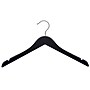 Nahanco 17" Wood Flat Top Hanger, Black, 100/Carton (20217)~#|#~8E95C51C-7495-4753-A3551A25160A26C3_sc7