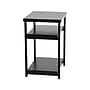Household Essentials Jamestown 18"W x 17"D Laminate Side/End Table, 2 Shelves, Black Oak/Black (8174-1)~#|#~8E9DA51E-00E3-4F18-B7C721400EB9A019_sc7