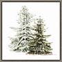 Amanti Art Vintage Wooded Holiday Trees in Snow by Katie Pertiet Framed Canvas Wall Art Print, 22" x 22" (A42675456637)~#|#~8E9DA78A-A459-443C-9D9344CDB6BD5AF2_sc7