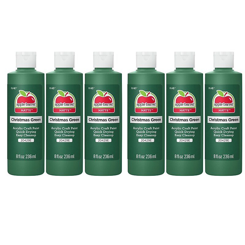 Apple Barrel Acrylic Paint Matte, 8oz., Christmas Green, 6/Pack (APP20429E-6) image 1