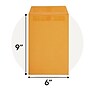 Staples 6 x 9 Self‑Sealing Catalog Envelopes, Brown Kraft, Strong Peel & Seal Closure, Heavyweight Mailing Envelopes, 100/Box~#|#~8EAE057B-B47D-41D0-85D7E53F5643472B_sc7