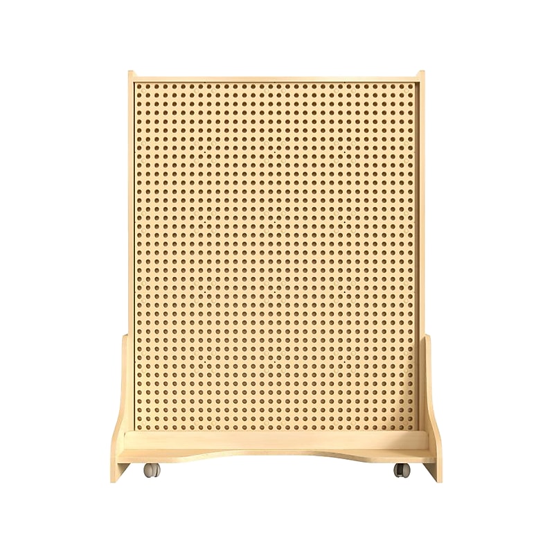 Flash Furniture Bright Beginnings Freestanding STEAM Wall Base with Peg Panels, Brown (MK-ME19936-GG) image 1