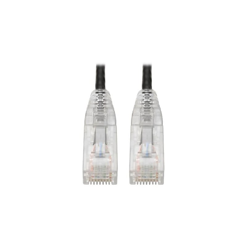 Tripp Lite 1' CAT-6 Ethernet Cable, 28 AWG, Black (N201-S01-BK) image 1