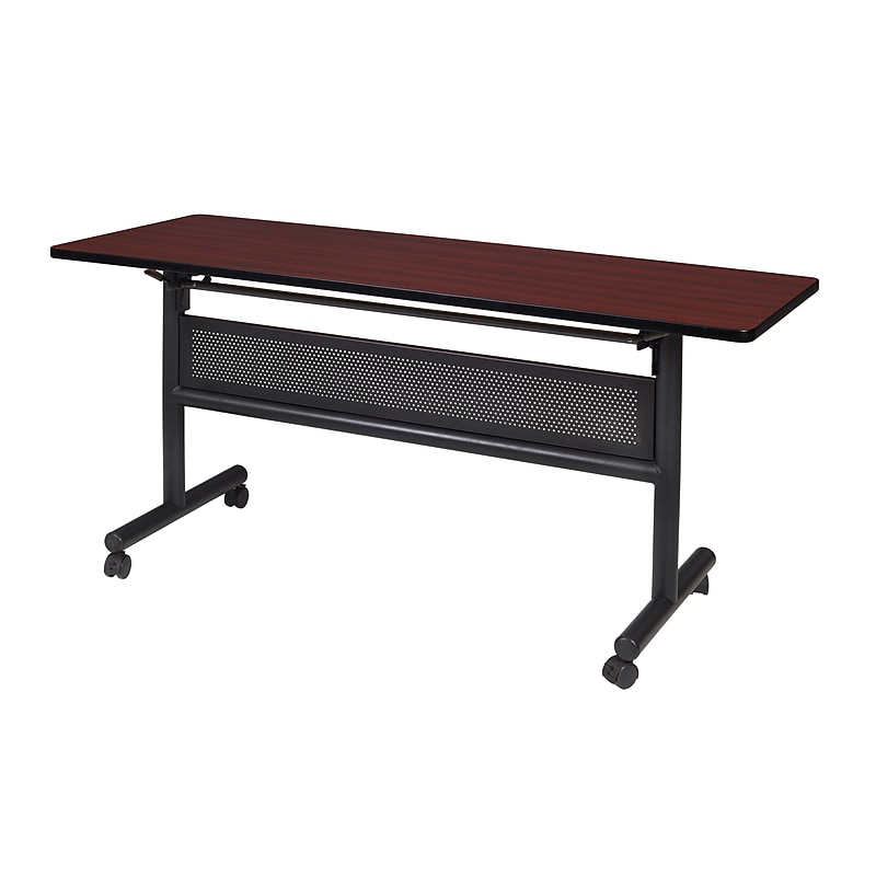Regency Kobe Flip Top Mobile Training Table, 24"D x 60"W, Mahogany (MKFTM6024MH) image 1