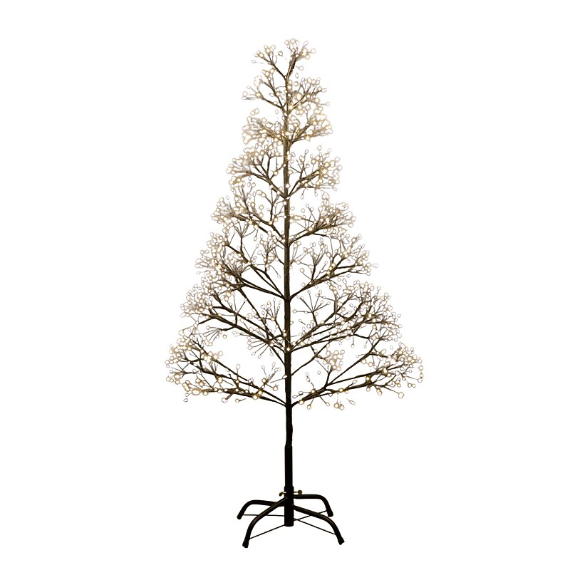 Nearly Natural Pre-Lit Artificial Halloween Black Starburst Tree, 4' (T5409) image 1