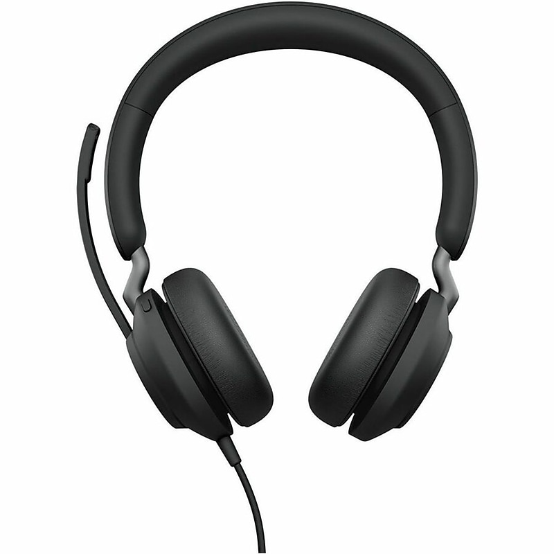 Jabra Evolve2 40 SE Noise Canceling Stereo Phone & Computer On Ear Headset, USB-C, MS Certified (24189-999-799-01) image 1